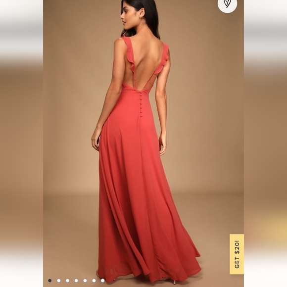 Lulus Dresses & Skirts - Meteoric Rise Rusty Rose Maxi Dress NWT